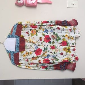 Floral Silk Alice and Olivia Blouse